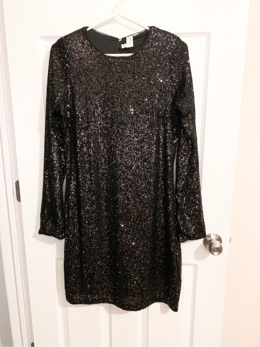 Joie Black Sequin Long Sleeve Party Dress - size L